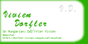 vivien dorfler business card